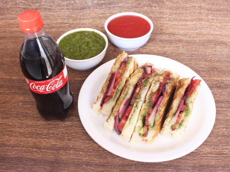 Veg. Grilled Sandwich Coke [250 Ml]