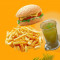 Veg Burger French Fries Jal Jeera Fizz