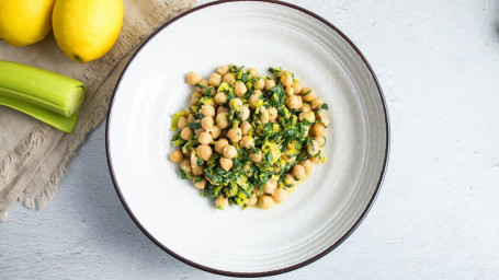 Warmed Chickpeas With Creamed Leeks