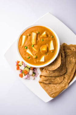 Paneer Sabzi 5 Tawa Butter Roti /4 Tawa Butter Paratha Buttermilk, Salad