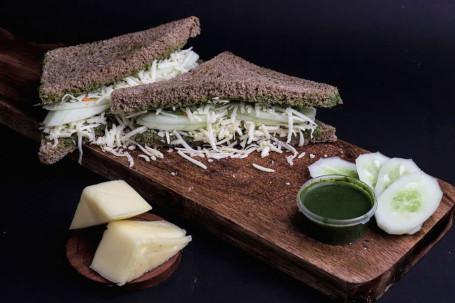 Cucumber Cheese Chutney Sandwich