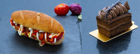 Combo Deal: French Baguette Sandwich Chocolate Pastry Combo