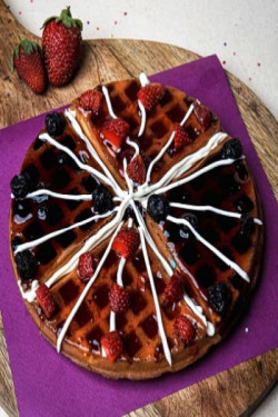 Berries Cream Cheese Waffle Pizza [60% Off At Checkout