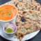 Cheese Naan With Gravy Salad