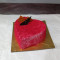 Red Velvet Cake With Knife And 2 Candels