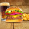 Crispy Veg Burger French Fries Coke [250Ml]