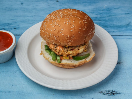 Paneer Burger (Served With Sauce)
