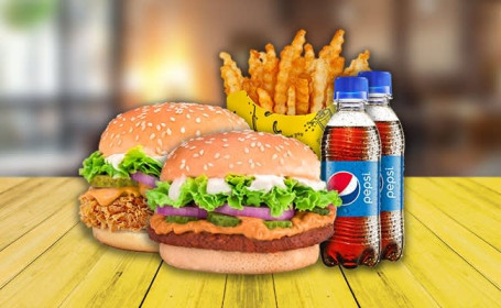 Big Crispy Chicken American Grilled Chicken Dilli 6 Fries Large 2 Pepsi (250 Ml)