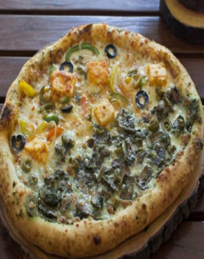 Pesto Mushroom Wood Fired Pizza Half Half