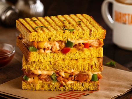 Paneer Tikka In A Curry Bread (Recommended)