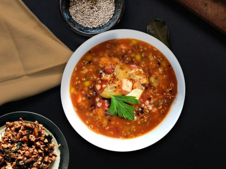 Tomato Lemon Herb Chicken Quinoa Soup