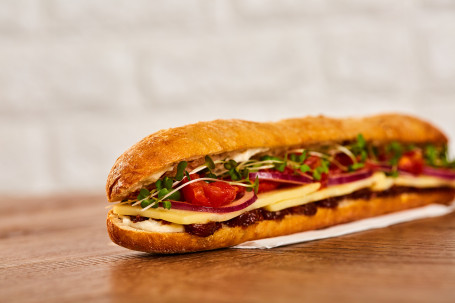 Posh Cheddar Pret Pickle Baguette V