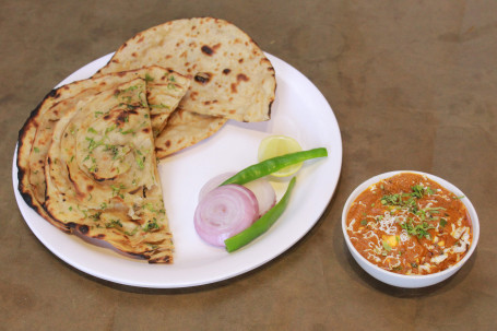 Paneer Butter Masala 2 Pcs Laccha Paratha Or 3* Butter Roti