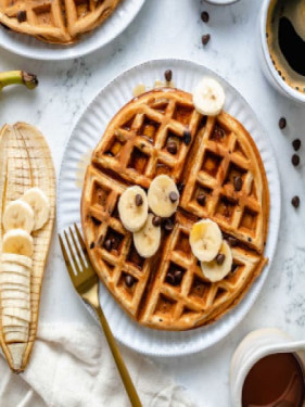 Maple Syrup With Fruits Waffle