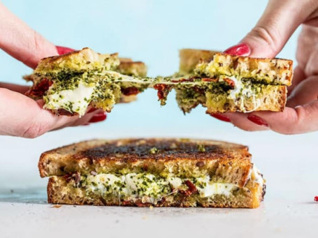 Pesto And Salami Grilled Cheese Sandwich