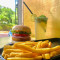 Classic Burger With Masala Lemonade And Fries