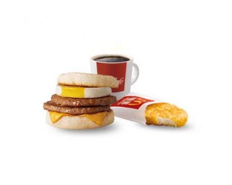 薯餅套餐無敵豬肉滿福堡加蛋 Mega Sausage Mcmuffin With Egg Meal