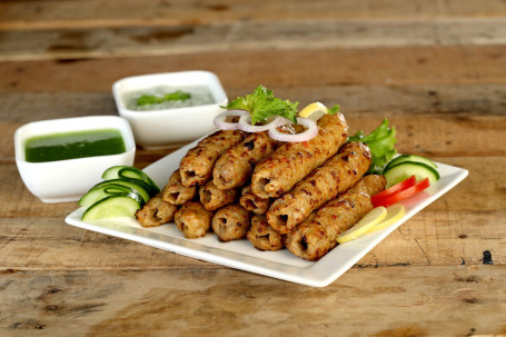 Chicken Seekh Kebab 4 Pcs Coke 250 Ml