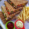 French Fries+ Veg Grill Sandwich