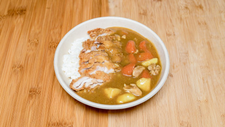 Fried Chicken With Curry And Rice