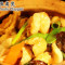 Bean Curd With Stir Fried Seafood In Hot Pot