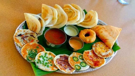 10 Butter Masala Dosa 10 Idli 2Kg Samber 500Gm Coconut Chutney 250 Lason Chutneyt