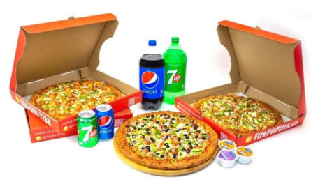 6 Pizza Capsicum Fromage (7 Pouces) 6 Colis Paneer 6 Coke