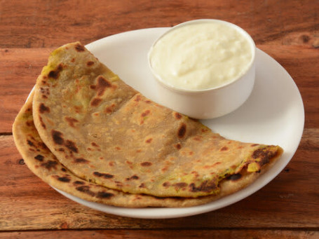 2 Aloo Paratha With Dahi And Achar