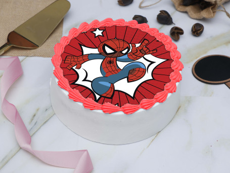 Gâteau Photo Spiderman Dessin Animé