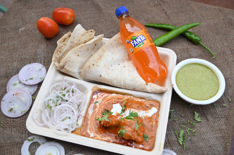 Chicken Tikka Masala Boneless Roti 2 Pcs Combo Cold Drink