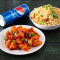 Chilli Garlic Chicken Fried Rice With Dragon Chicken+Pepsi Coke