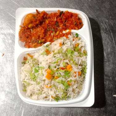 Veg Fried Rice Chilly Gobi Dry