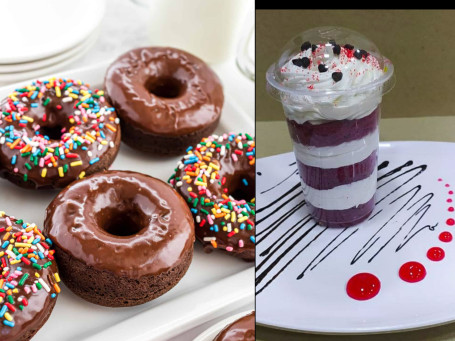 Jar Cakes (Mango (Or) Chocolate (Or) Red Velvet) Donut (3 Pcs)