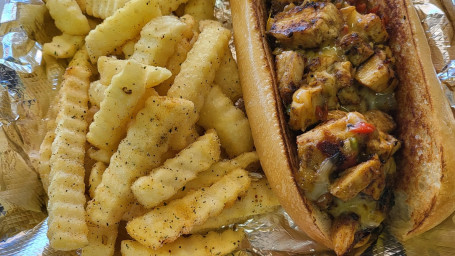 18. Jerk Chicken Cheesesteak With Fries