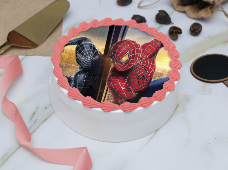 Venom Spiderman Photo Cake