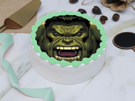 Angry Hulk Photo Cake