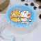 Doraemon Eating Pancakes Photo Cake