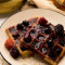 Waffle With Fresh Fruits And Maple Syrup