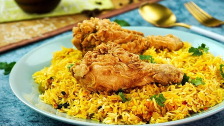 Biryani Rice With Crispy Fried Chicken