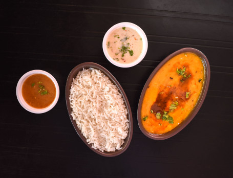 Daal Fry With Rice+ Raita