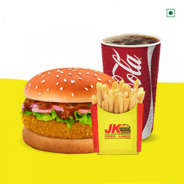 Zesty Paneer Burger Fries Coke 250Ml