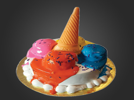 Fallen Ice Cream Mini Cake
