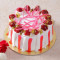 Round Strawberry Cake (Eggless) With Strawberry Topping [1 Kg]