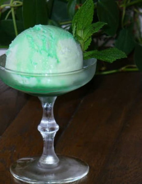 Vanilla Ice Cream With Mint