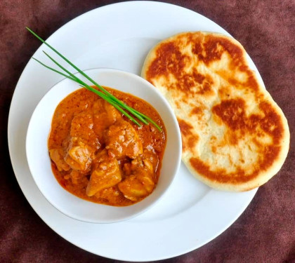 Butter Chicken Boneless With Garlic Naan