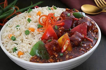 Chilli Paneer With Fry Rice