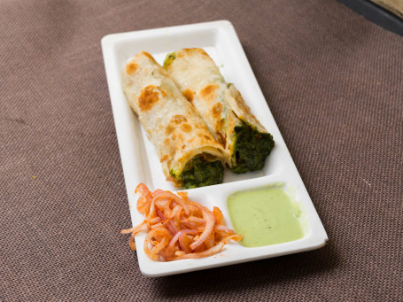 Corn And Spinach Kathi Roll