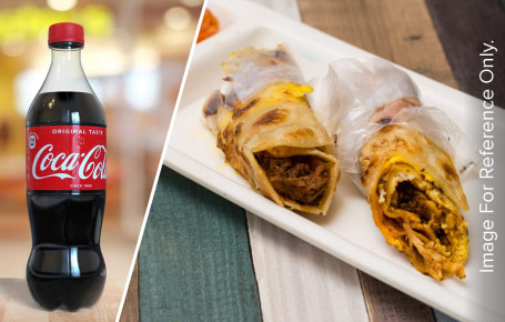 Chicken Tikka Kathi Roll Coke 500 Ml Pet Bottle