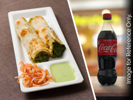 Chicken Cheese And Spinach Roll Coke 500 Ml Pet Bottle