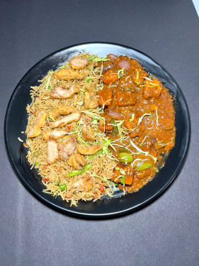 Chili Chicken Chicken Manchurian Gravy Veg Noodle Fried Rice Meal